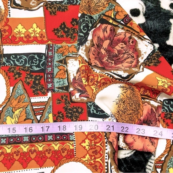 HER Vintage floral print button-down shirt ~ Autumn whimsigoth LARGE XL blouse - Picture 7 of 14